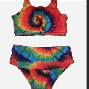 Tie Dye Womens Two Piece Tankini